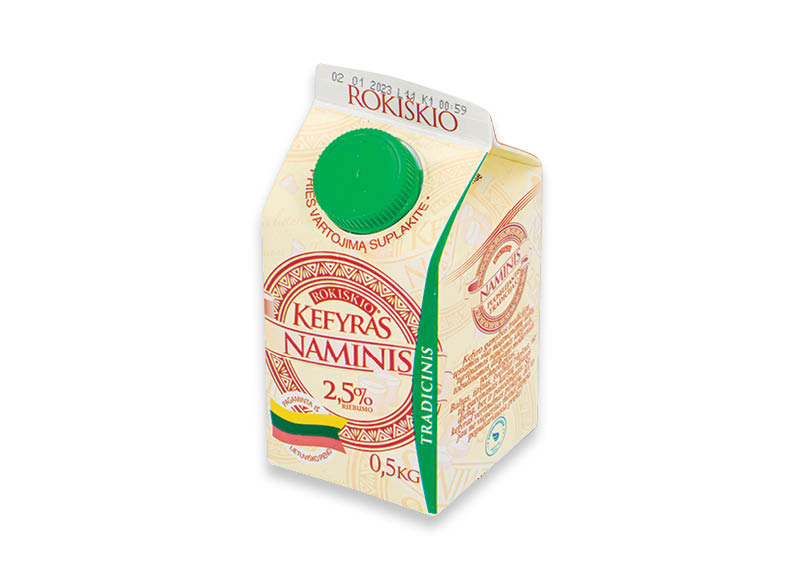 ROKIŠKIO NAMINIS kefyras
			, 
				 0,5 kg, 2,5 % rieb., 1,58 Eur/kg. A lygio parduotuvėse