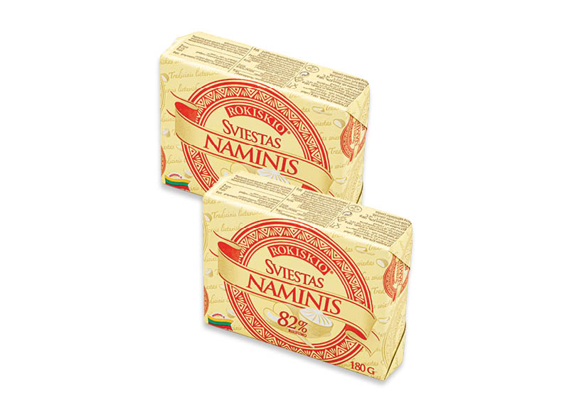 ROKIŠKIO NAMINIS sviestas
			, 
				 180 g, 82 % rieb., 9,94 Eur/kg. Ir IKI EXPRESS
