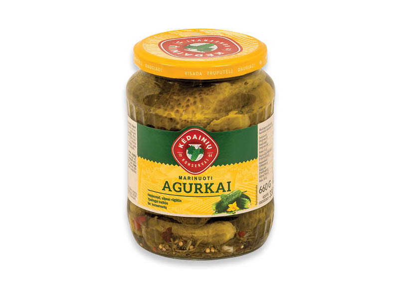 KĖDAINIŲ marinuoti agurkai
			, 
				 660 g, 2,26 Eur/kg. A lygio parduotuvėse
