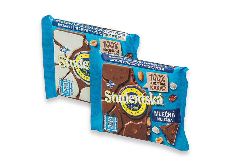 Šokolado plytelės STUDENSKA
			, 
				 90 g, 3 rūšių, 9,44 Eur/kg. A lygio parduotuvėse