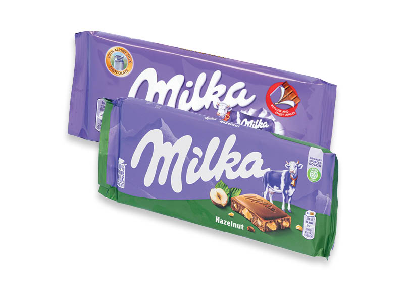 Šokolado plytelės MILKA
			, 
				 90 g, 92 g, 100 g, 9 rūšių. Ir IKI EXPRESS