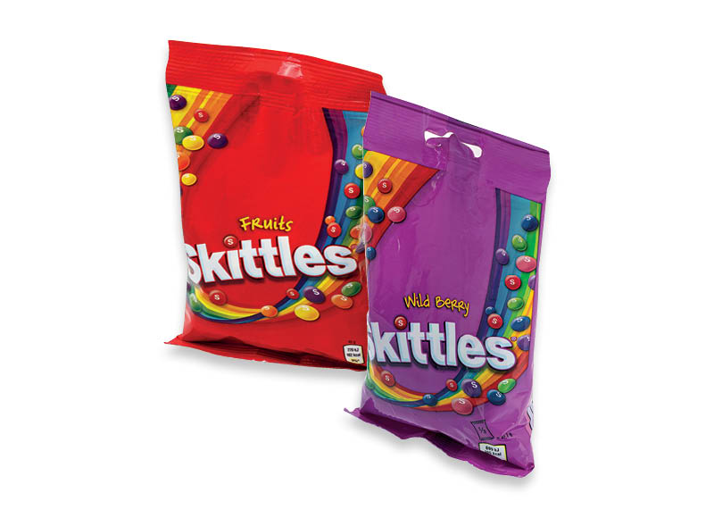 Kramtomieji saldainiai SKITTLES
			, 
				 95 g, 125 g, 3 rūšių