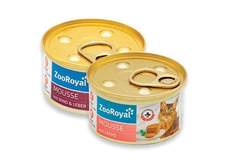 Konservuotas kačių ėdalas ZOOROYAL MOUSSE
			, 
				 85 g, 3 rūšių, 6,94 Eur/kg