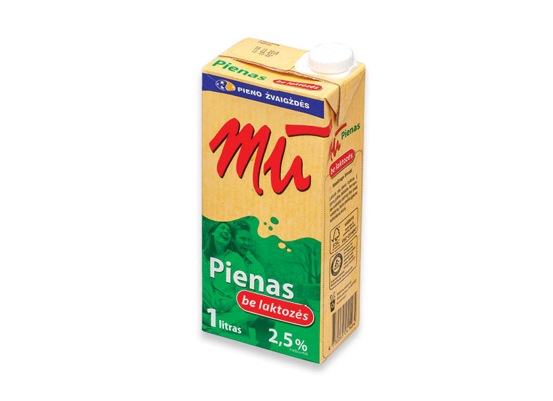Pienas MŪ be laktozės
			, 
				 1 l, 2,5 % rieb. Ir IKI EXPRESS