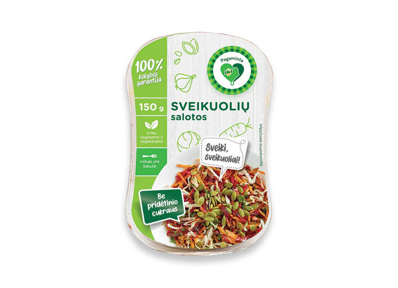 PAGAMINTA IKI SVEIKUOLIŲ salotos
			, 
				 150 g, 7,93 Eur/kg. A lygio parduotuvėse. Ir IKI EXPRESS