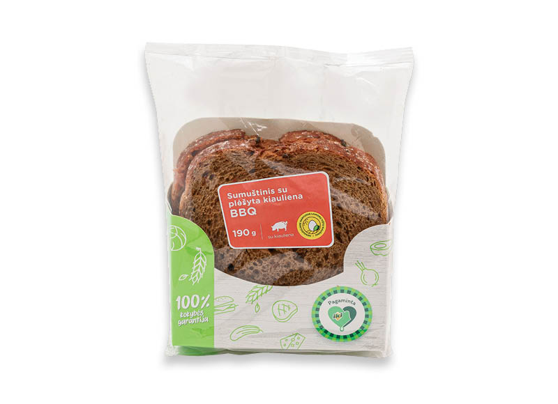 PAGAMINTA IKI sumuštinis su plėšyta kiauliena BBQ
			, 
				 190 g, 10,47 Eur/kg. A lygio parduotuvėse. Ir IKI EXPRESS