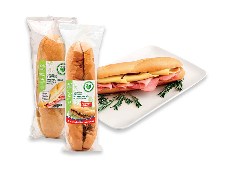 PAGAMINTA IKI DIDYSIS SUBMARINAS
			, 
				 260 g, 310 g, 2 rūšių. Ir IKI EXPRESS