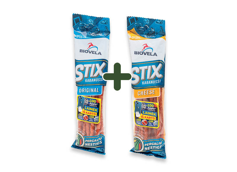 Karštai rūkytoms BIOVELOS dešrelės STIX
,
100 g, 2 rūšių, 2,79 Eur/vnt. A lygio parduotuvėse Karštai rūkytoms BIOVELOS dešrelės STIX
,
100 g, 2 rūšių, 2,79 Eur/vnt. A lygio parduotuvėse