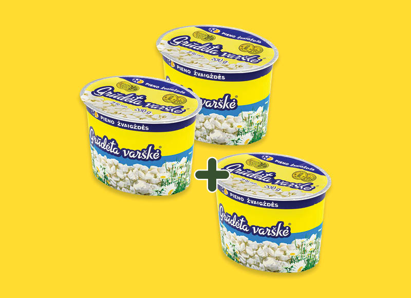 GRŪDĖTA varškė
			, 
				 200 g, 7 % rieb., 5,95 Eur/kg. Ir IKI EXPRESS