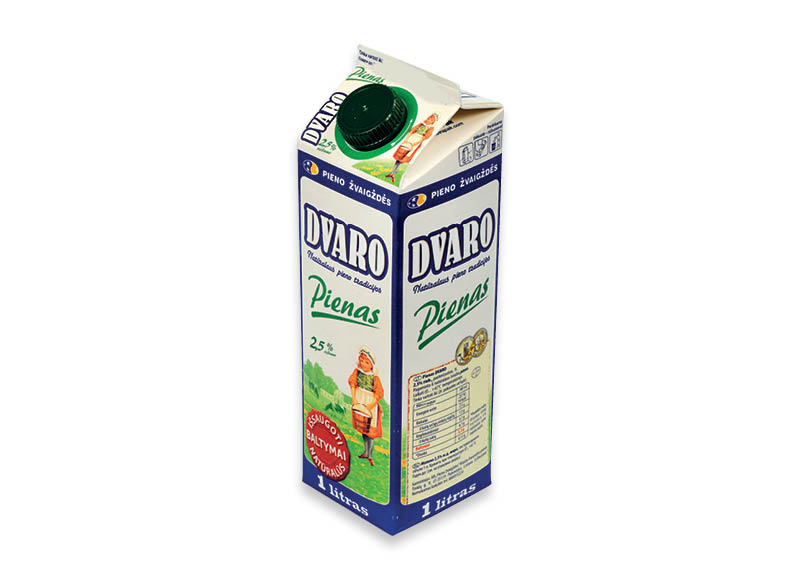 DVARO pienas
			, 
				 1 l, 2,5 % rieb. Ir IKI EXPRESS