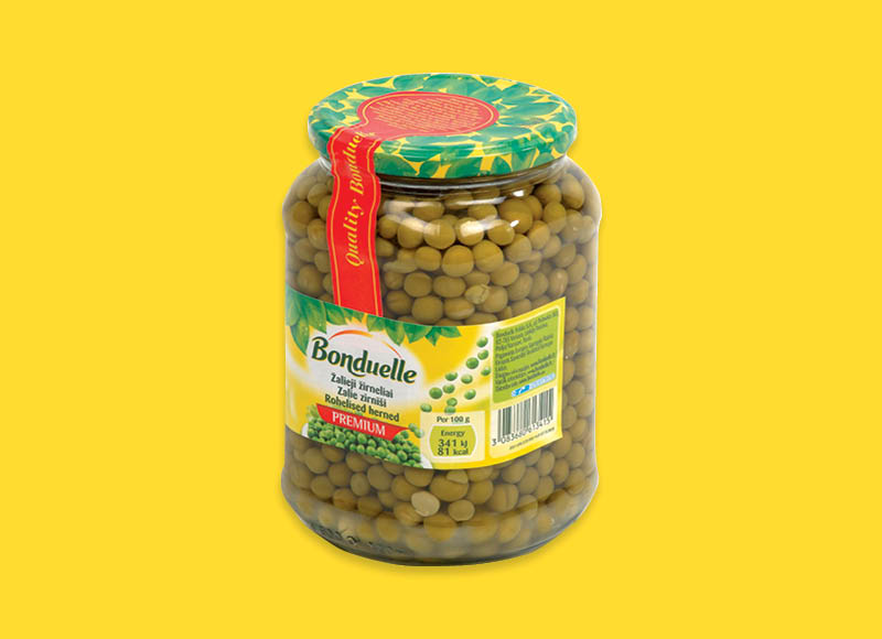 Konservuoti žirneliai BONDUELLE
			, 
				 660 g, 1,95 Eur/kg