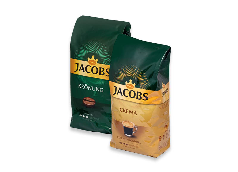 Kavos pupelės JACOBS CREMA ir KRONUNG
			, 
				 1 kg, 2 rūšių