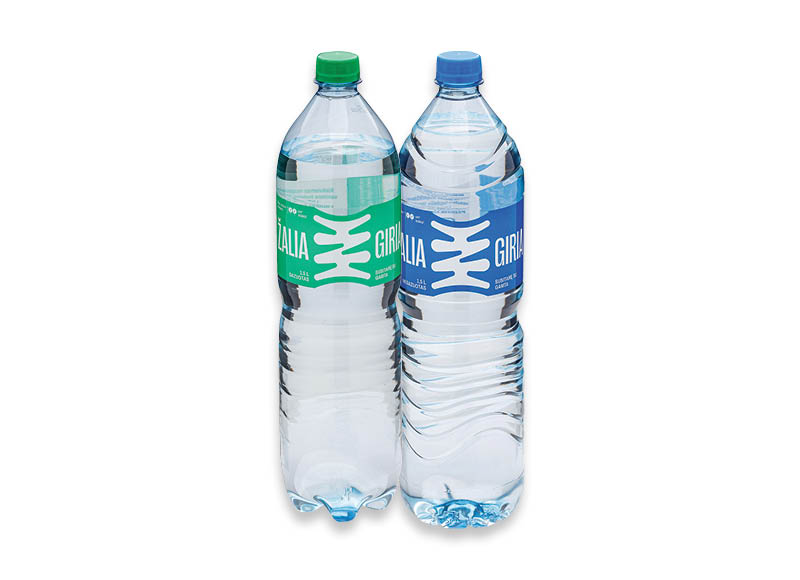 Vanduo ŽALIA GIRIA
			, 
				 1,5 l, 3 rūšių, 0,30 Eur/l (taros užstato vertė į gėrimo kainą neįeina)