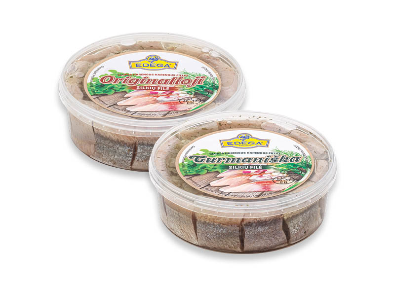 GURMANIŠKA ir ORIGINALIOJI silkių filė EDEGA
			, 
				 500 g, 2 rūšių, 5,90 Eur/kg
