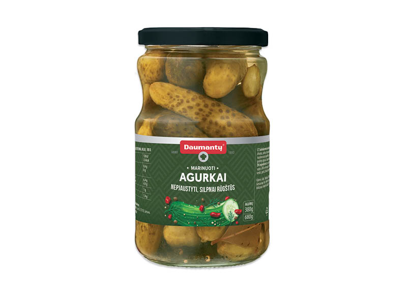 DAUMANTŲ marinuoti agurkėliai
,
340 g, 3,50 Eur/kg. A lygio parduotuvėse DAUMANTŲ marinuoti agurkėliai
,
340 g, 3,50 Eur/kg. A lygio parduotuvėse