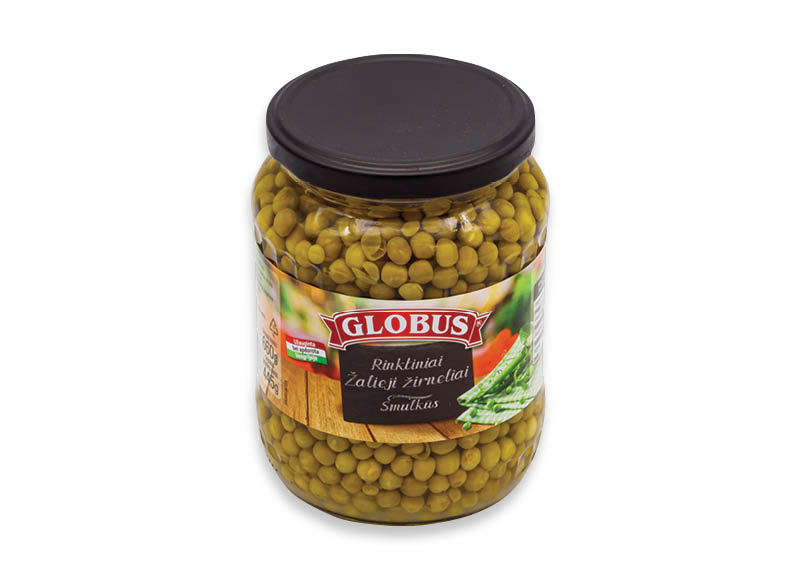 Smulkūs žalieji žirneliai GLOBUS
			, 
				 660 g, 1,95 Eur/kg. A lygio parduotuvėse