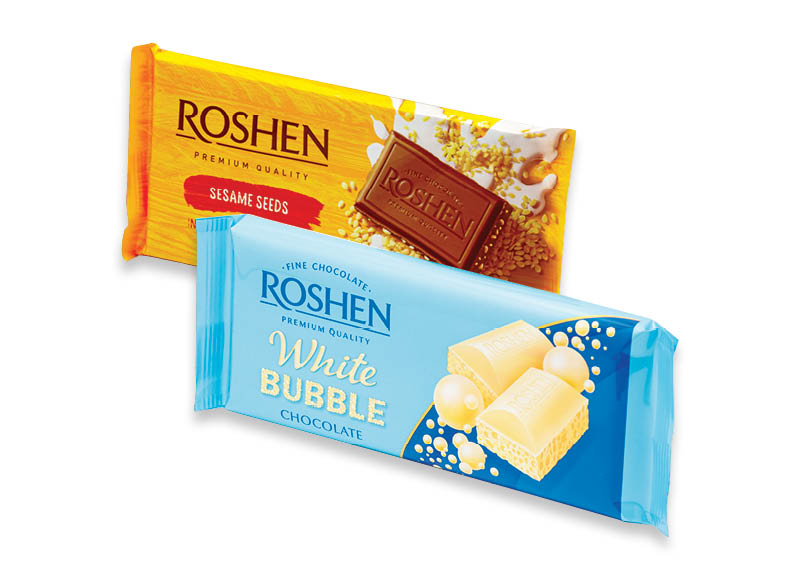 Šokolado plytelės ROSHEN
			, 
				 80 g, 3 rūšių, 8,63 Eur/kg