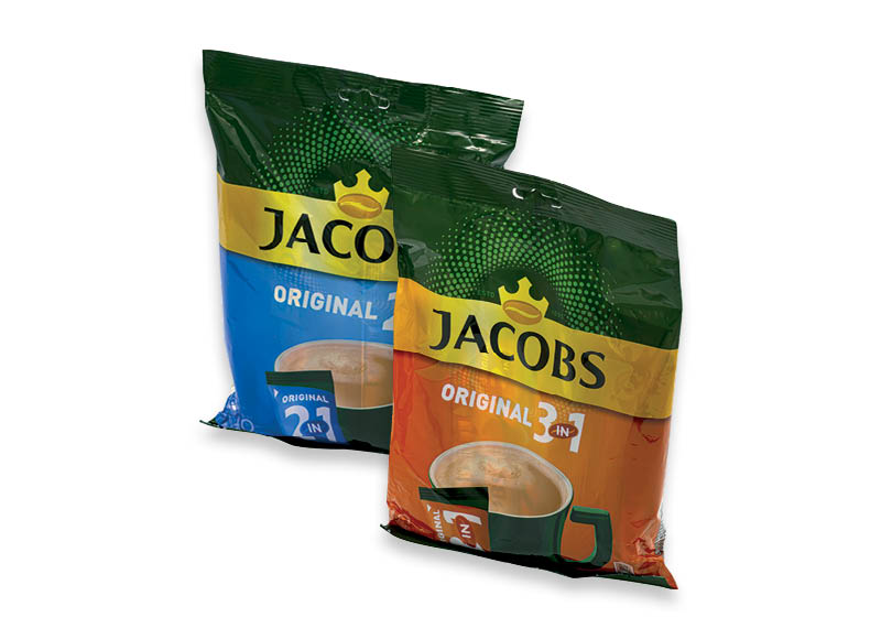 Tirpiosios kavos gėrimai maišeliais JACOBS
			, 
				 125 g, 140 g, 152 g, 3 rūšių (maišeliuose po 10 vnt.)