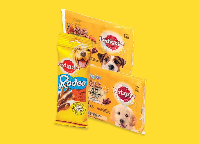 Ėdalui ir užkandžiams PEDIGREE
			, 
				 Įvairių rūšių