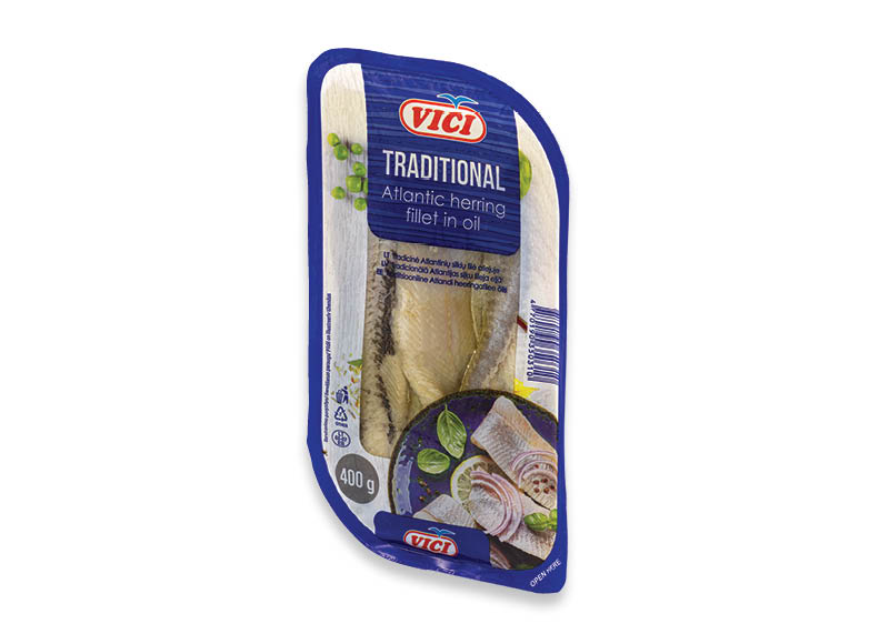 Sūdyta TRADICINĖ silkių filė aliejuje
			, 
				 400 g, 6,73 Eur/kg. A lygio parduotuvėse