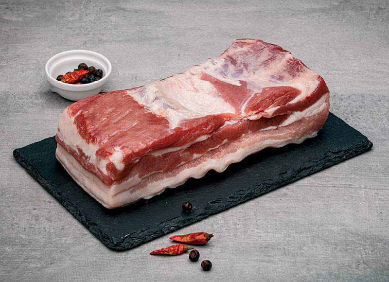 Kiaulienos šoninė be kaulo
			, 
				 (sveriamoje vitrinoje), 1 kg. A lygio parduotuvėse