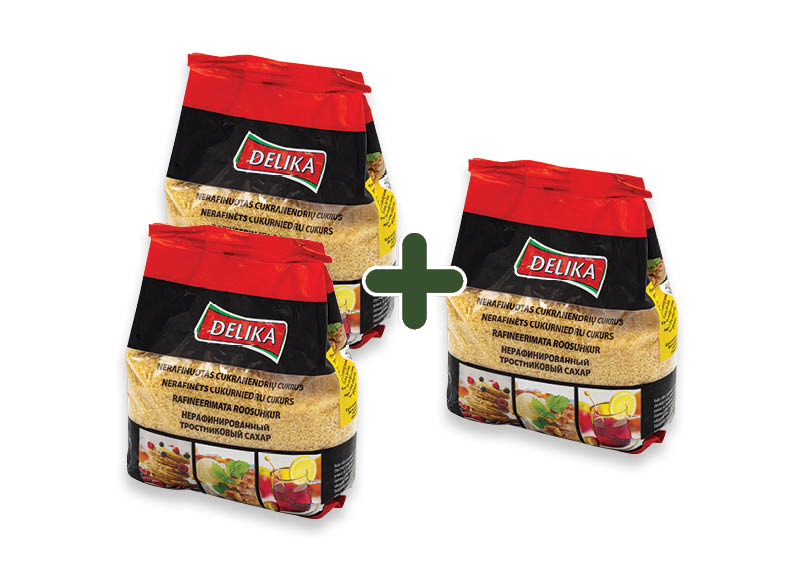 Nerafinuotas cukranendrių cukrus DELIKA
			, 
				 500 g, 1,69 Eur/vnt. A lygio parduotuvėse