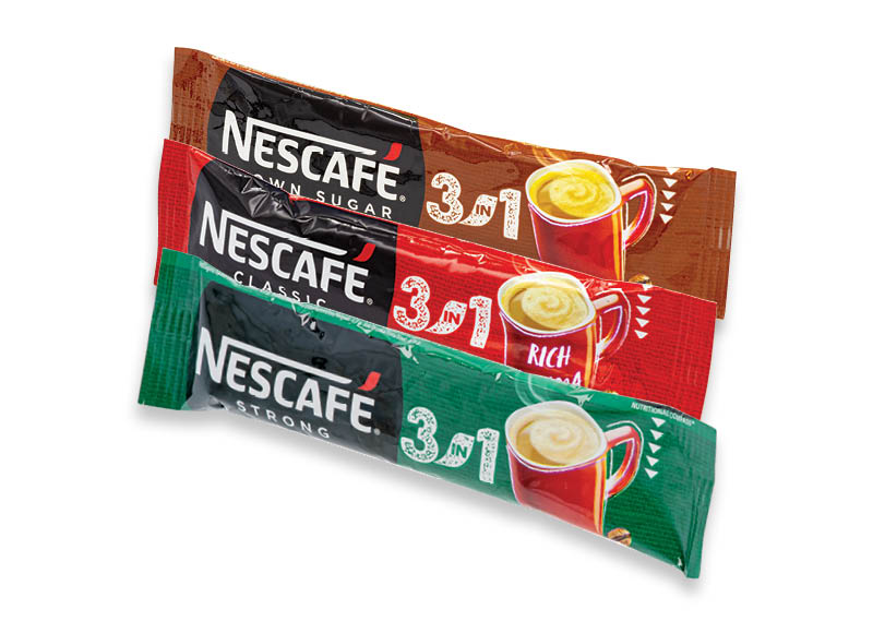 Tirpiosios kavos gėrimai porcijomis NESCAFE
			, 
				 4 rūšių. Ir IKI EXPRESS