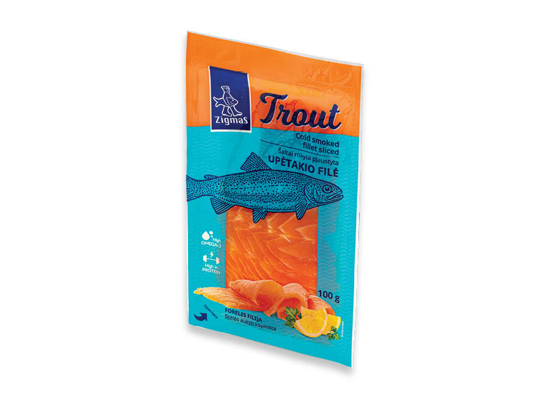 Pjaustyta šaltai rūkyta upėtakių filė ZIGMAS
			, 
				 100 g, 29,90 Eur/kg. A lygio parduotuvėse