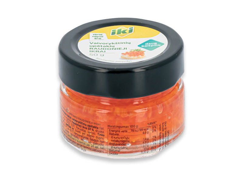 Vaivorykštinių upėtakių ikrai
			, 
				 50 g, 95,80 Eur/kg