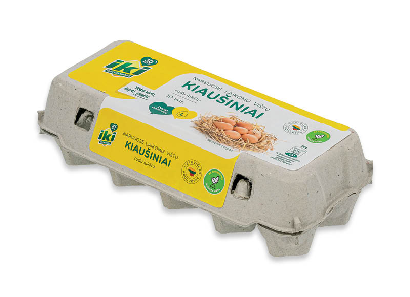 IKI vištų kiaušiniai rudu lukštu
,
10 vnt., L dydžio, 0,19 Eur/vnt. IKI vištų kiaušiniai rudu lukštu
,
10 vnt., L dydžio, 0,19 Eur/vnt.