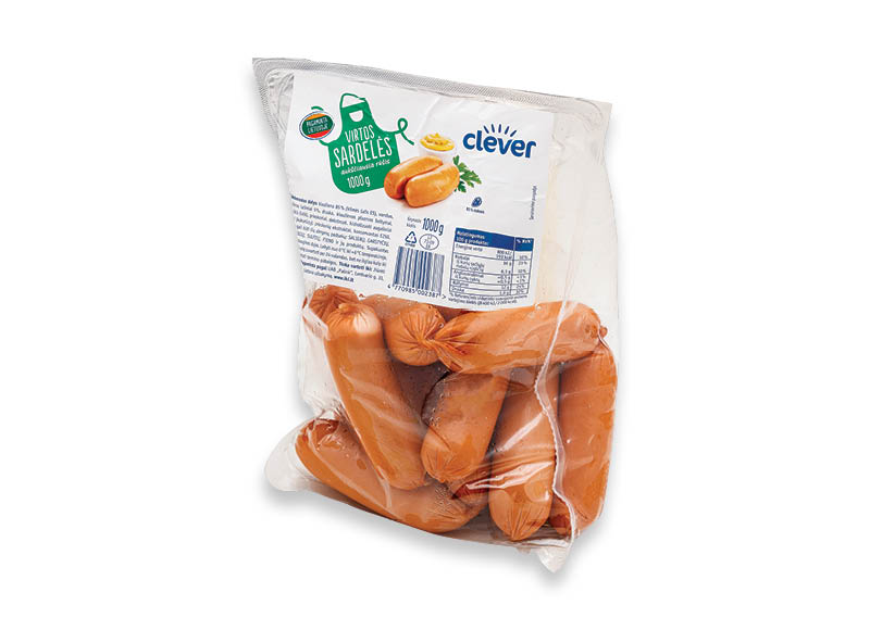 CLEVER virtos sardelės
			, 
				 (85 % mėsos), 1 kg, a. r