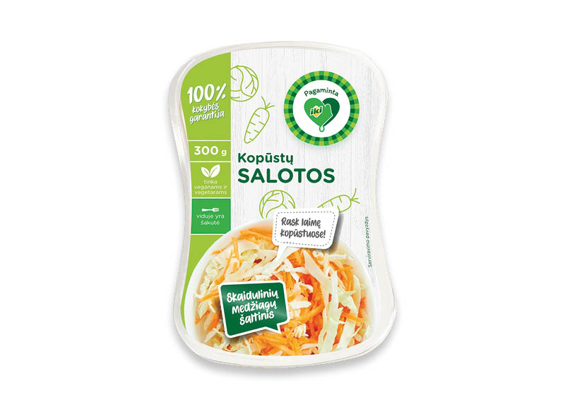 PAGAMINTA IKI kopūstų salotos
			, 
				 300 g, 5,30 Eur/kg. Ir IKI EXPRESS