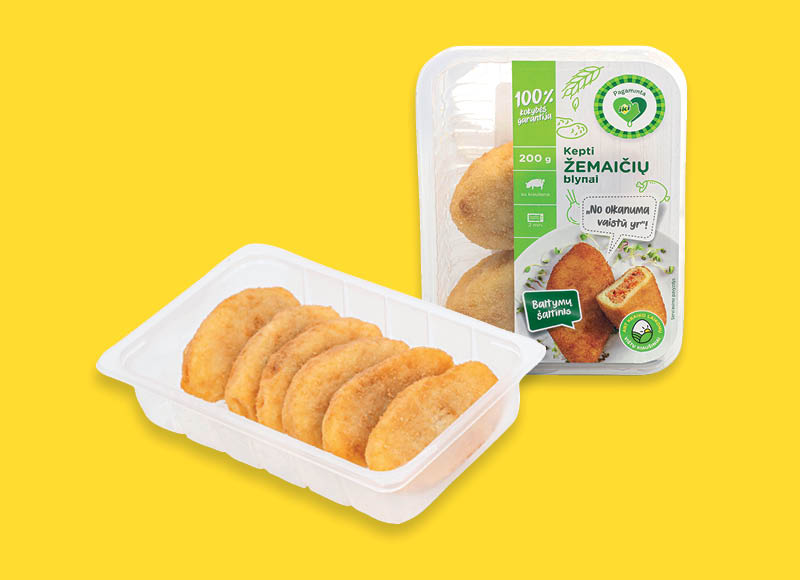 PAGAMINTA IKI keptiems ŽEMAIČIŲ blynams
			, 
				 100 g, 200 g, 600 g, 2 rūšių. Ir IKI EXPRESS