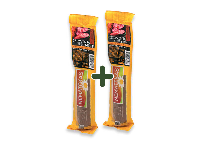 Karštai rūkyta DŽIOVINTA FIRMINĖ dešra
			, 
				 280 g, 3,99 Eur/vnt. A lygio parduotuvėse