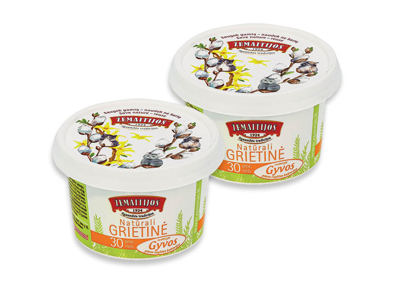 ŽEMAITIJOS grietinė
			, 
				 200 g, 30 % rieb., 6,45 Eur/kg