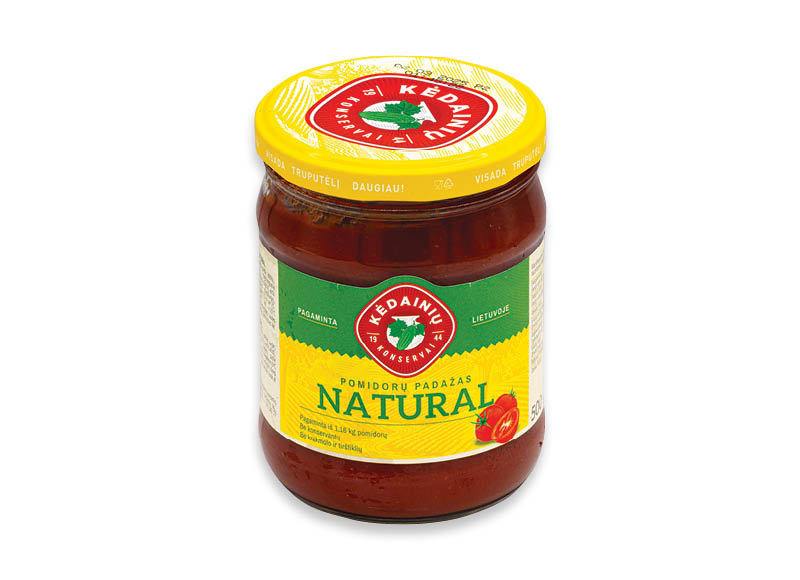 KĖDAINIŲ pomidorų padažas NATURAL
,
500 g, 2,38 Eur/kg KĖDAINIŲ pomidorų padažas NATURAL
,
500 g, 2,38 Eur/kg