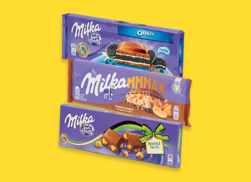 Šokolado plytelė MILKA
			, 
				 250 g, 276 g, 300 g, 6 rūšių