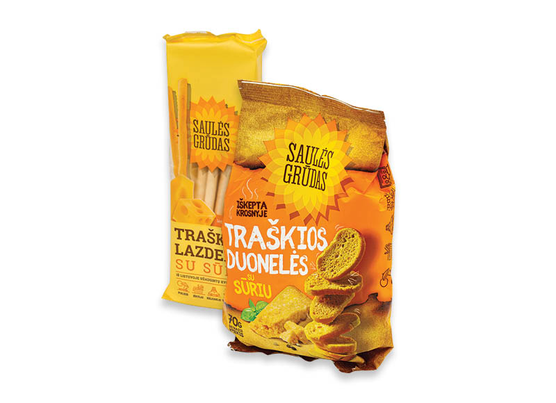 Traškioms lazdelėms ir duonelėms SAULĖS GRŪDAS
			, 
				 70 g, 125 g, 6 rūšių. A lygio parduotuvėse