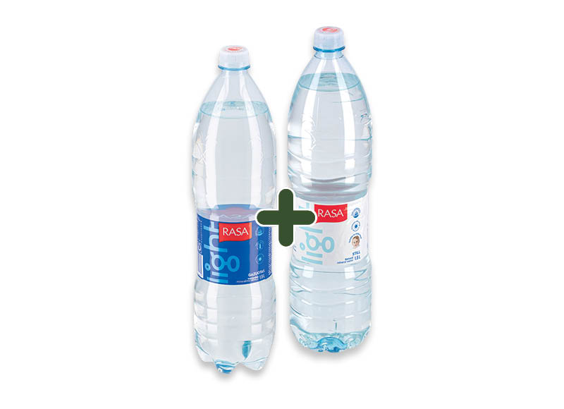 Vanduo RASA
			, 
				 1,5 l, 4 rūšių, 0,69 Eur/vnt. (taros užstato vertė į gėrimo kainą neįskaičiuota). A lygio parduotuvėse