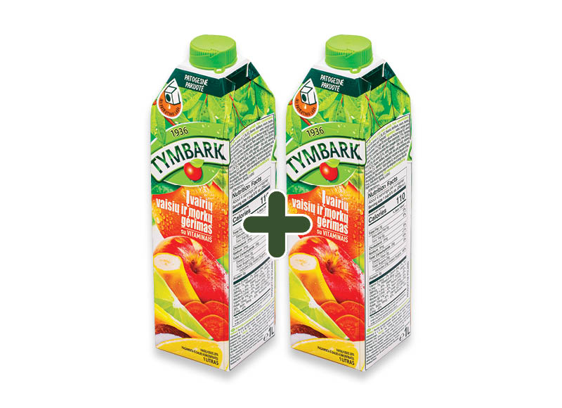 Įvairių vaisių ir morkų gėrimas TYMBARK
,
1 l, 1,59 Eur/vnt. Ir IKI EXPRESS Įvairių vaisių ir morkų gėrimas TYMBARK
,
1 l, 1,59 Eur/vnt. Ir IKI EXPRESS