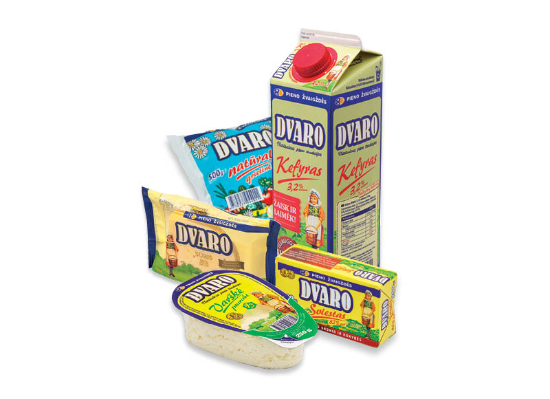 Pieno produktams DVARO
			, 
				 Įvairių rūšių. Ir IKI EXPRESS