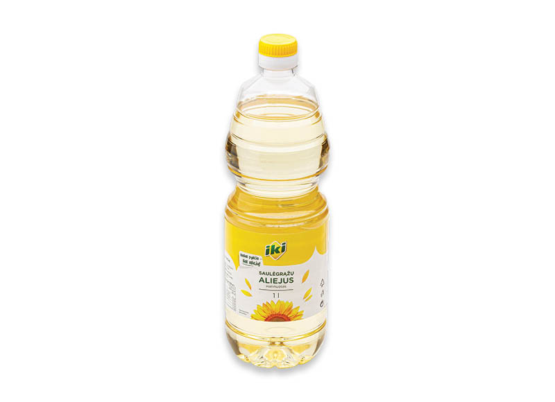 IKI saulėgrąžų aliejus
			, 
				 1 l