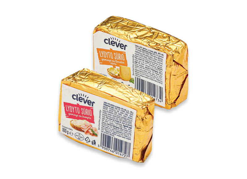 CLEVER lydytas sūrio gaminys
,
100 g, 2 rūšių, 7,90 Eur/kg. A lygio parduotuvėse CLEVER lydytas sūrio gaminys
,
100 g, 2 rūšių, 7,90 Eur/kg. A lygio parduotuvėse