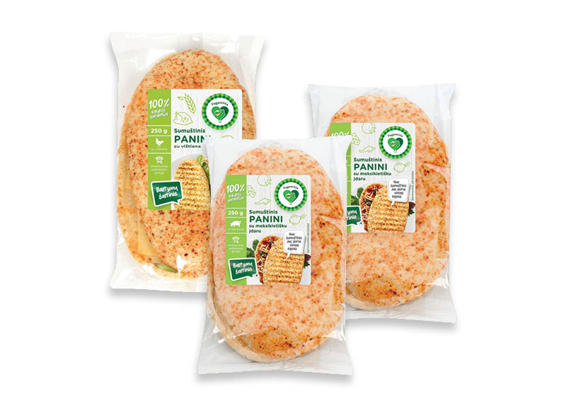 PAGAMINTA IKI sumuštinis PANINI
			, 
				 220 g, 250 g, 3 rūšių. Ir IKI EXPRESS