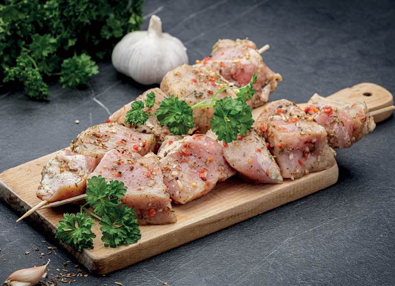 POPULIARUSIS kiaulienos šašlykas
			, 
				 (sveriamoje vitrinoje) 1 kg. A lygio parduotuvėse