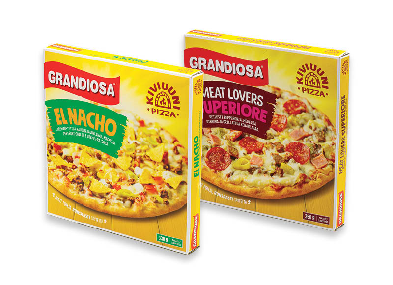 Šaldyta pica GRANDIOSA
			, 
				 330 g, 350 g, 2 rūšių. A lygio parduotuvėse