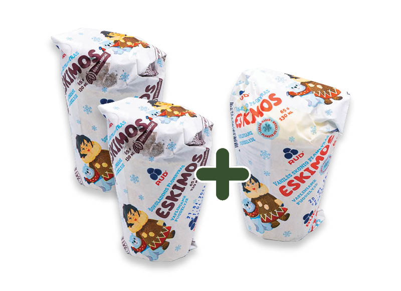 Plombyras ESKIMOS vafliniame indelyje
			, 
				 130 ml, 2 rūšių, 0,99 Eur/vnt. A lygio parduotuvėse