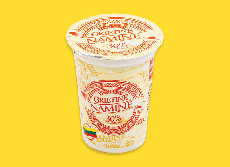 ROKIŠKIO NAMINĖ grietinė
			, 
				 400 g, 30 % rieb., 4,48 Eur/kg