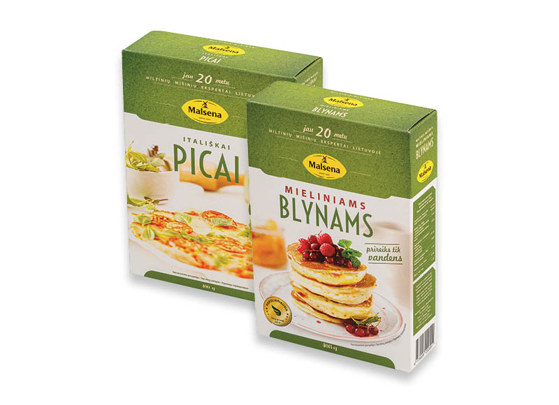 Miltų mišiniams MALSENA
			, 
				 200 g, 250 g, 400 g, 508 g. Įvairių rūšių