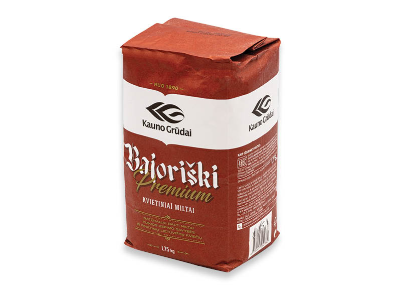 BAJORIŠKI kvietiniai miltai 405 C
,
1,75 kg, a. r., 0,91 Eur/kg BAJORIŠKI kvietiniai miltai 405 C
,
1,75 kg, a. r., 0,91 Eur/kg
